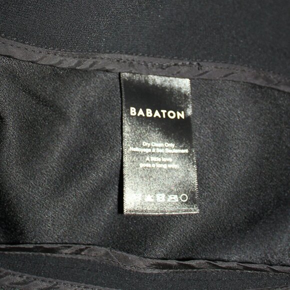 Aritzia Babaton Power Waist Blazer Black  Open Front Jacket Cropped Crepe Size 6 - Picture 8 of 9